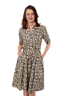 MRS. MAISEL OLIVE GREEN PRINT DRESS