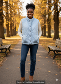 Ice Blue Reversible Vest by Keren Hart