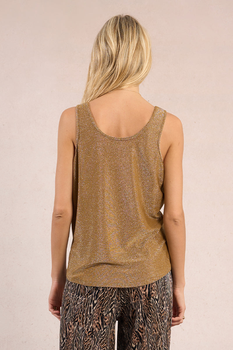 Ladies Shimmer Knit Tank Top