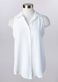 Collared Sleeveless Shirt