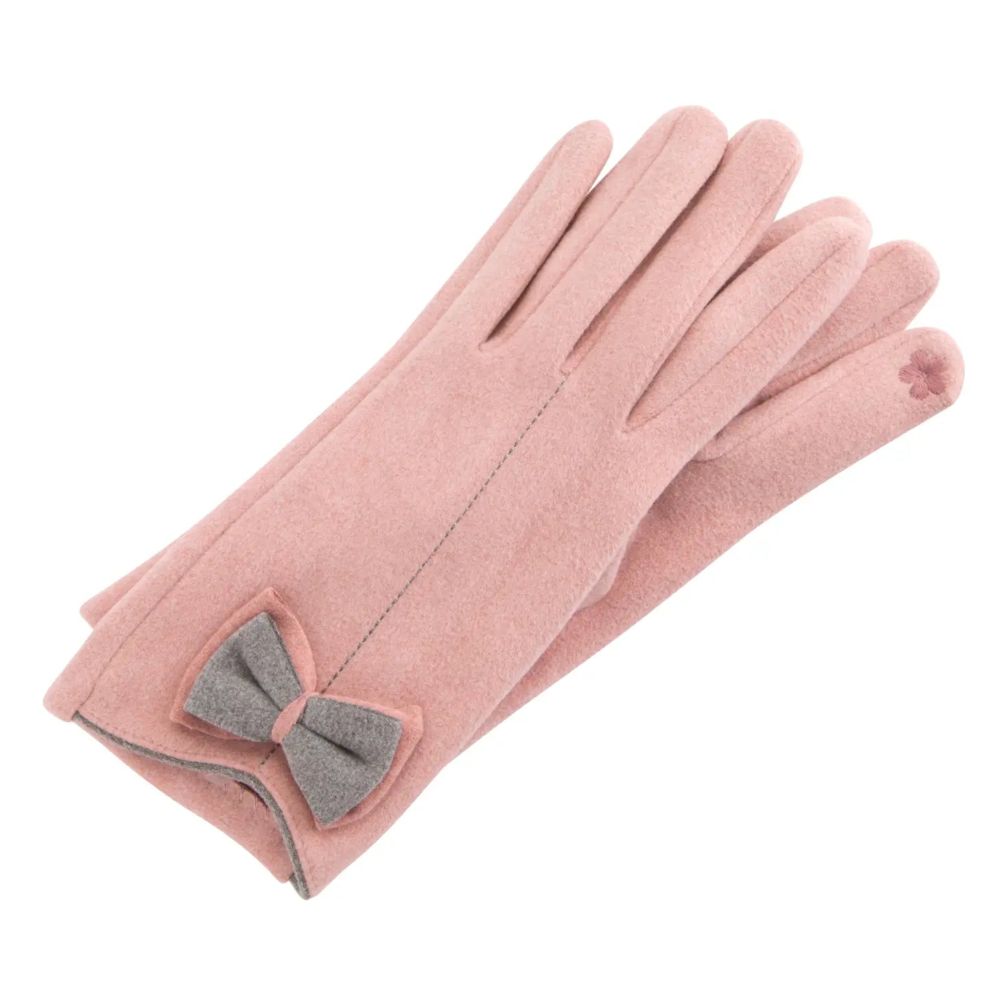 Two Tone with Bow Gloves