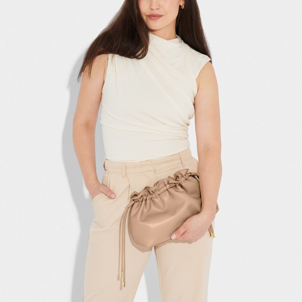 Hailey Crossbody Clutch - Soft Tan